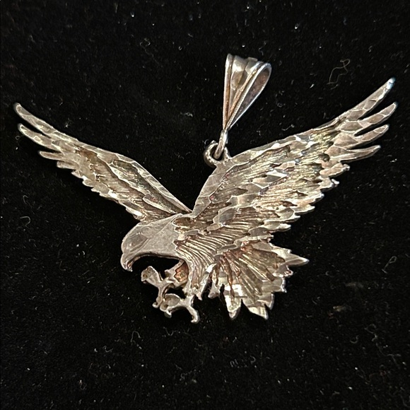Artisan Jewelry - Sterling Flying Eagle Pendant